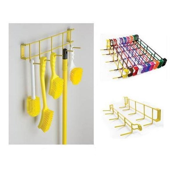 Rack’Em Racks RackEm Racks 4031 17 in. 5-Hook Utility Rack - Yellow 4031